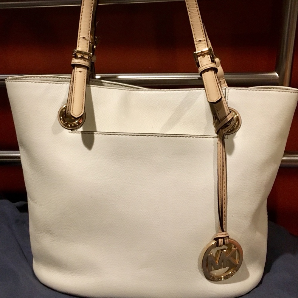 White Leather Michael Kors Handbag